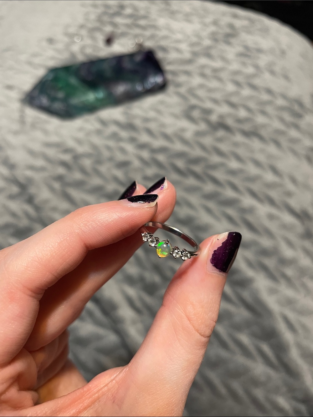 Moon Magic Opal Ring - Size 5